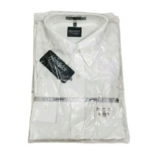 HENDRICK Collection Nascar Shirt |  White Long Sleeve No Iron | 17 36/37 Tall